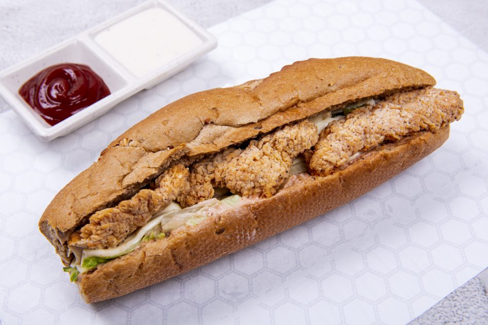 Chicken Strips with Baguettes Bread
