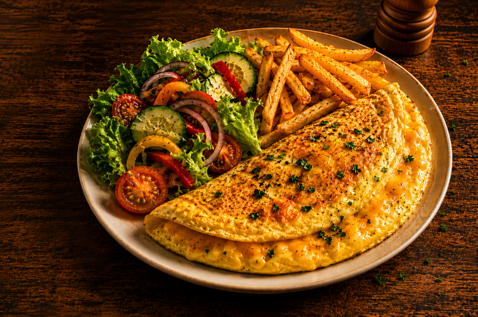 Cheese Omelette Plate