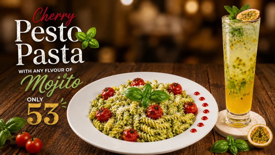 Cherry Pesto with Mojito